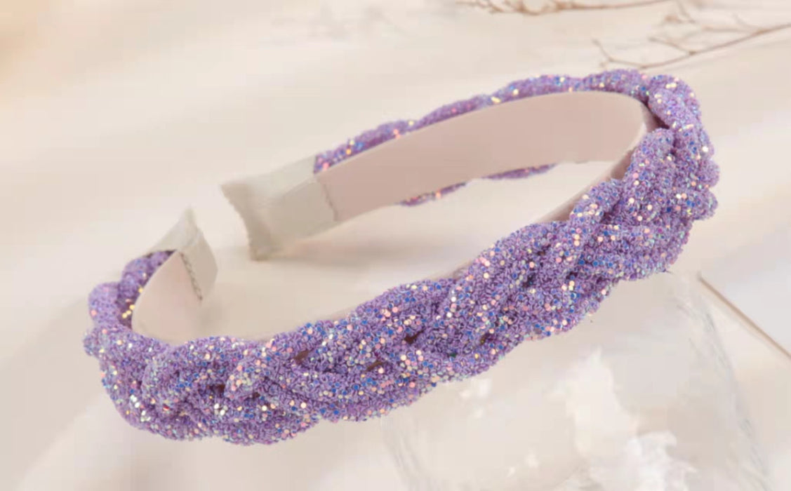 Jewelry WholesaleWholesale sequin twist braided hair band JDC-HD-Pengl002 Headband 朋来 %variant_option1% %variant_option2% %variant_option3%  Factory Price JoyasDeChina Joyas De China