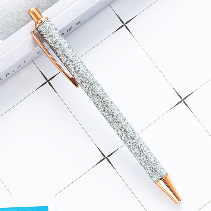 Wholesale Ballpoint Pen Metallic Glitter Press Action Pen JDC-BP-JingL001