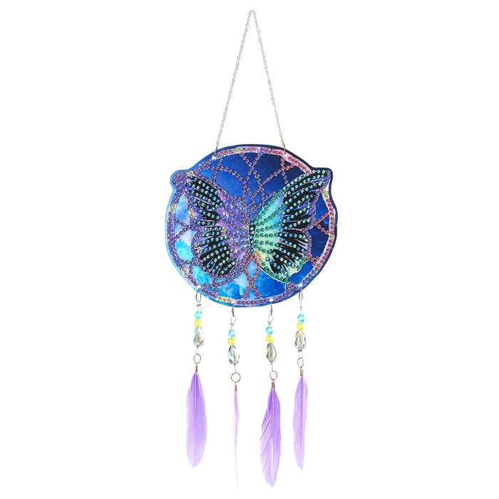 Wholesale Butterfly Owl Acrylic Feather Diamond Painting DIY Dreamcatcher MOQ≥2 JDC-DC-DLa001