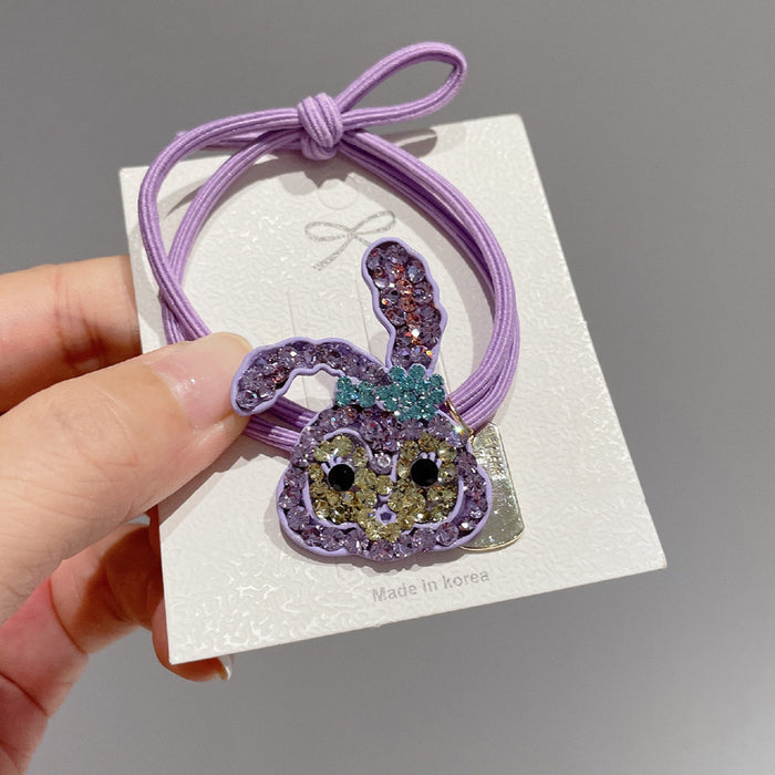 Jewelry WholesaleWholesale diamond-encrusted cartoon bunny children hair rope JDC-HS-GSFS011 Hair Scrunchies 夙尚 %variant_option1% %variant_option2% %variant_option3%  Factory Price JoyasDeChina Joyas De China