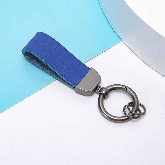 Wholesale Keychains PU Leather Car Simple Solid Color JDC-KC-XingR004