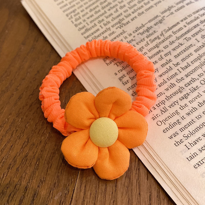 Wholesale art bow head rope hair ring flower small intestine ring JDC-HS-HuiDi006