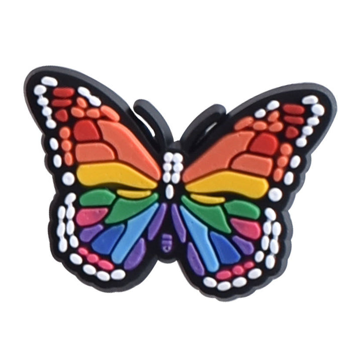 Wholesale Random 100pcs Butterfly PVC DIY Accessories Croc Charms JDC-CCS-RYY019