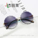 Jewelry WholesaleWholesale flower sunglasses rimless cut edge JDC-SG-JunL005 Sunglasses 俊莱 %variant_option1% %variant_option2% %variant_option3%  Factory Price JoyasDeChina Joyas De China