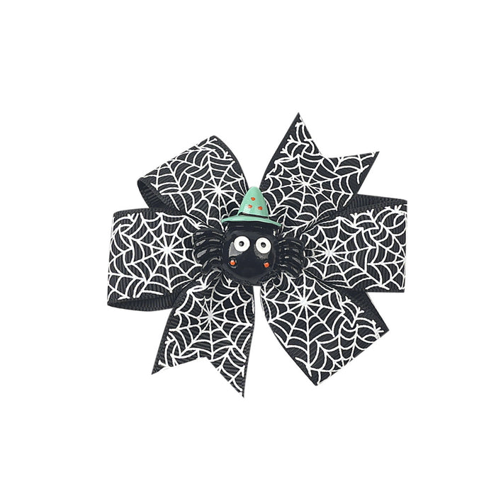 Wholesale Children's Hair Clip Halloween Bat Bow Pumpkin Head JDC-HC-qiun007