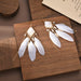 Jewelry WholesaleWholesale Boho Tassel Feather Alloy Earrings JDC-ES-Daiq031 Earrings 黛茜 %variant_option1% %variant_option2% %variant_option3%  Factory Price JoyasDeChina Joyas De China