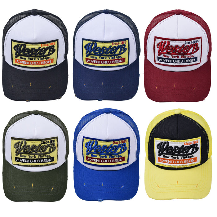 Wholesale Patch Baseball Mesh Cap Western Hat MOQ≥2 JDC-FH-WenR018