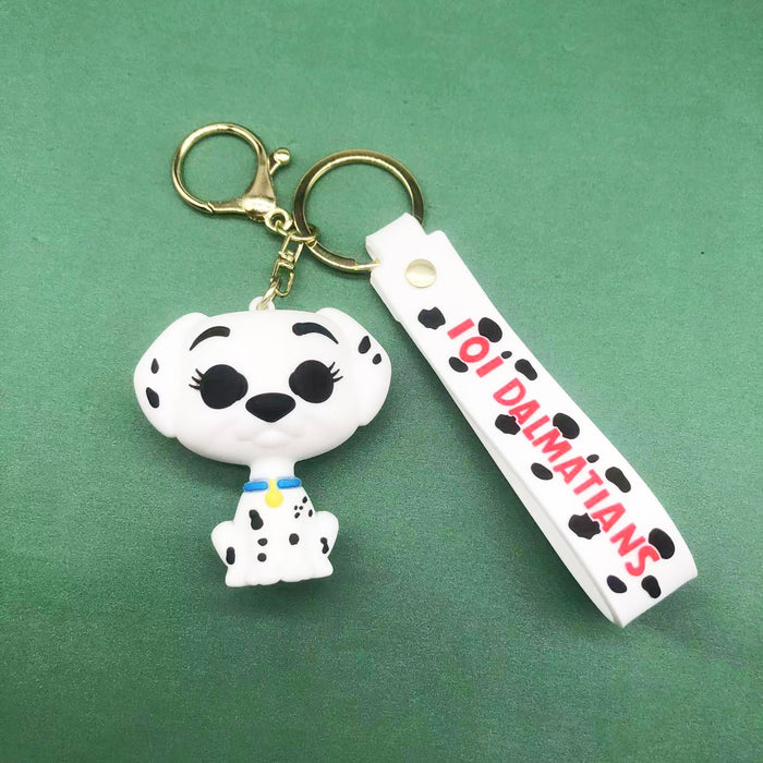 Wholesale Keychain PVC Cute Cartoon Spotted Dog Pendant MOQ≥2 JDC-KC-XSZ008