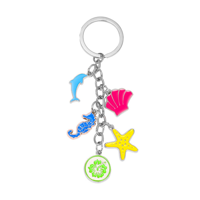 Wholesale Beach Ocean Series Zinc Alloy Key Chain JDC-KC-DeH001