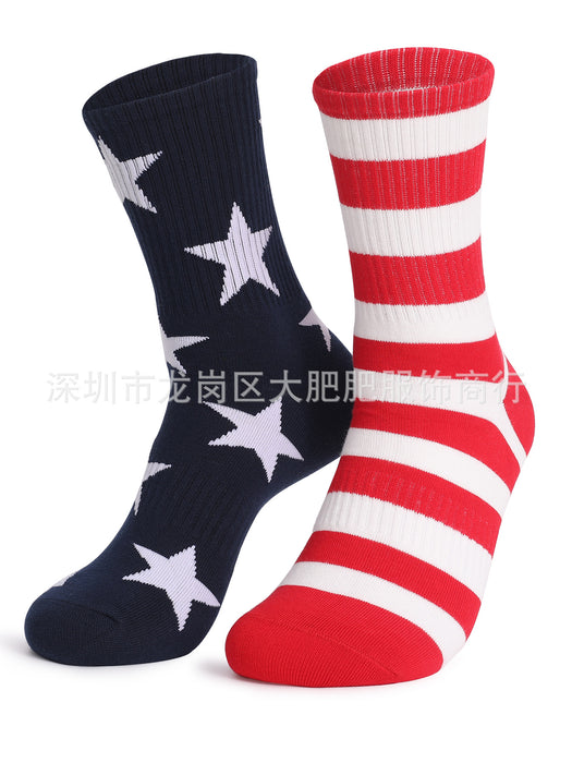 Wholesale socks American flag Independence Day holiday socks JDC-SK-DFF016