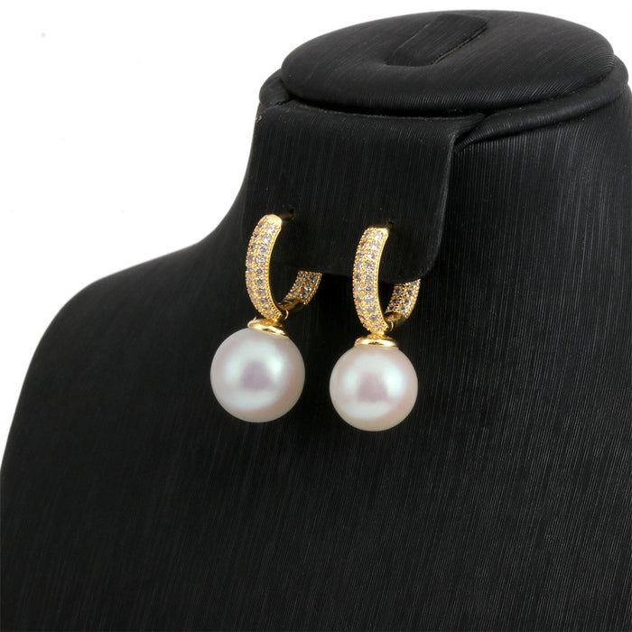 Wholesale Earrings Micro Inlay Resin Plastic Beads Zircon JDC-ES-PREMTIANY004