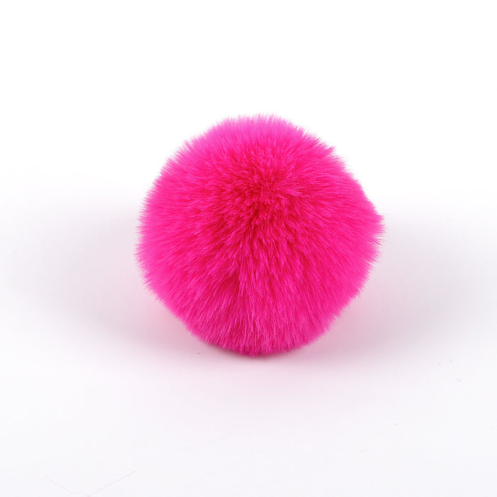 Wholesale Polyester Hair Ball DIY custom keychain JDC-DIY-HuiY001