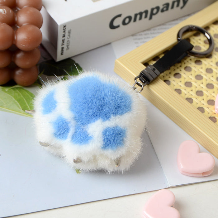 Wholesale Mink Cat's Claw Hair Ball Keychain MOQ≥2 JDC-KC-HGuan002