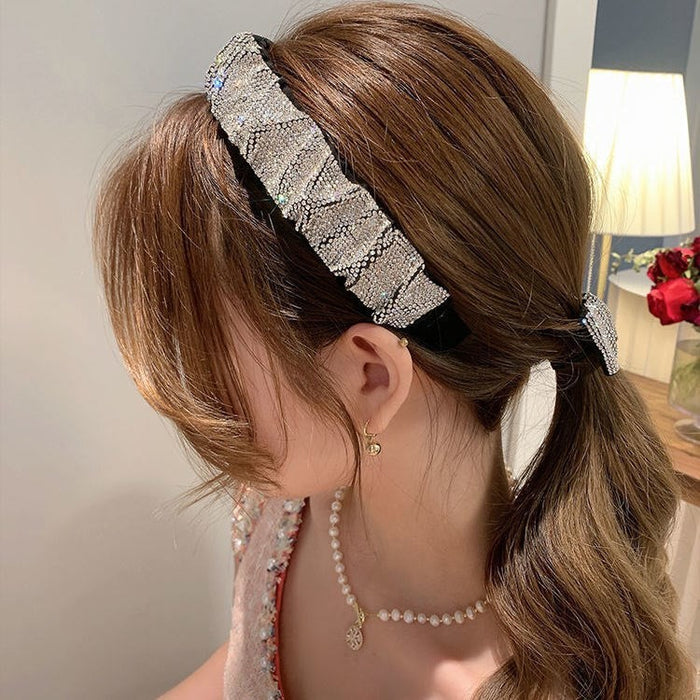 Jewelry WholesaleWholesale high-end full drill hairpin large intestine hair ring headband JDC-HD-DouY001 Headband 豆毓 %variant_option1% %variant_option2% %variant_option3%  Factory Price JoyasDeChina Joyas De China