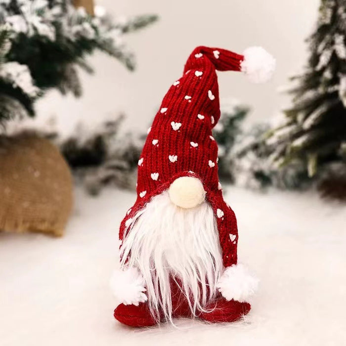 Wholesale Ornament Cloth Christmas White Beard Faceless Doll MOQ≥2 JDC-OS-MinG001