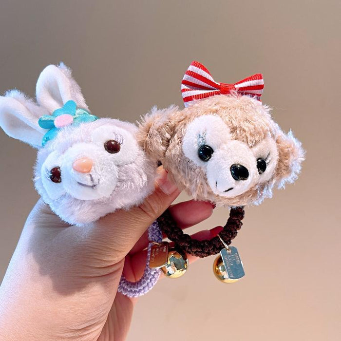 Wholesale cartoon doll cute rabbit head rope hair ring JDC-HS-HuaJ004