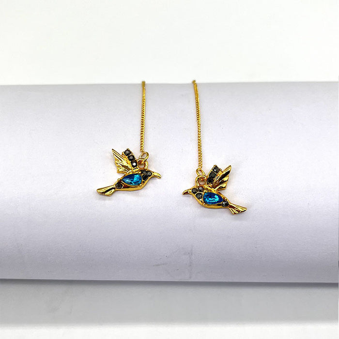 Jewelry WholesaleWholesale Zircon Bird Alloy Earrings JDC-ES-LongR001 Earrings 龙瑞 %variant_option1% %variant_option2% %variant_option3%  Factory Price JoyasDeChina Joyas De China