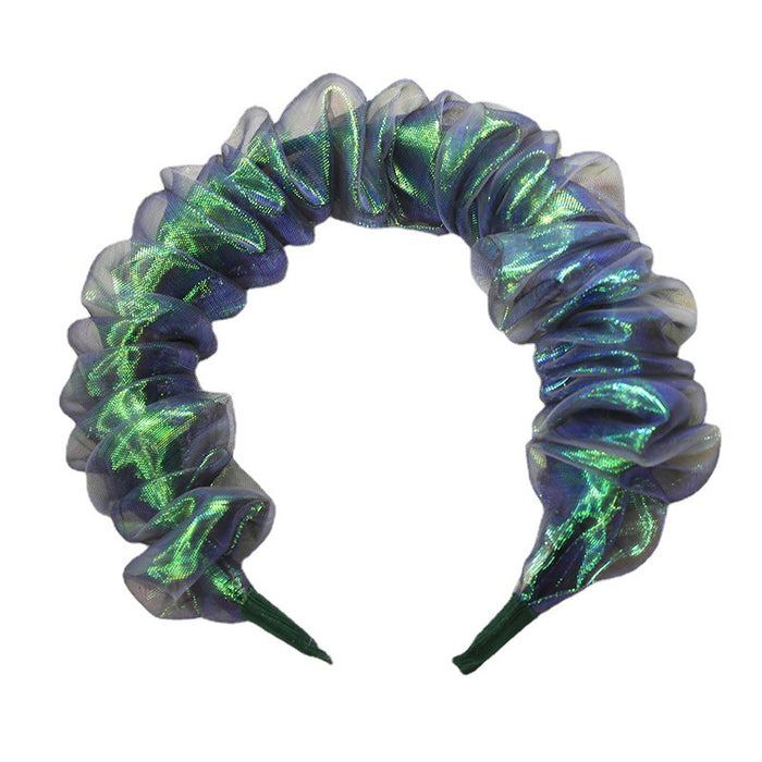 Wholesale vintage organza pleated large intestine headband for women JDC-HD-Lizhen005