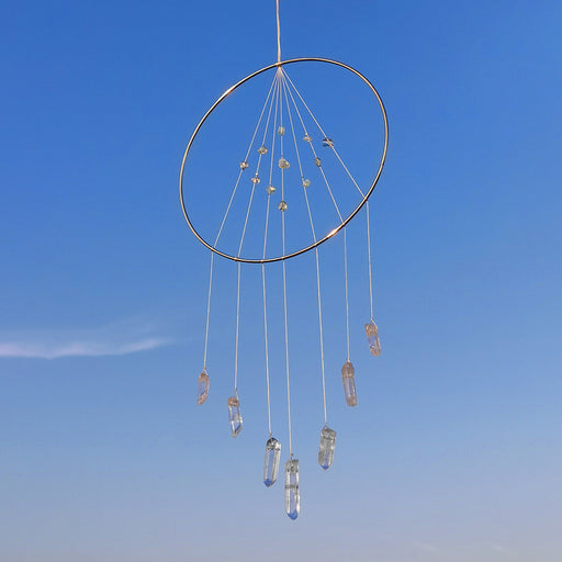 Jewelry WholesaleWholesale Crystal Stone Dreamcatcher Wall Decoration Wind Chime JDC-DC-RXin008 Dreamcatcher 润欣 %variant_option1% %variant_option2% %variant_option3%  Factory Price JoyasDeChina Joyas De China