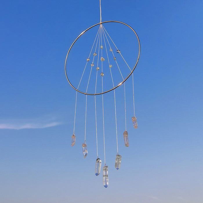 Jewelry WholesaleWholesale Crystal Stone Dreamcatcher Wall Decoration Wind Chime JDC-DC-RXin008 Dreamcatcher 润欣 %variant_option1% %variant_option2% %variant_option3%  Factory Price JoyasDeChina Joyas De China