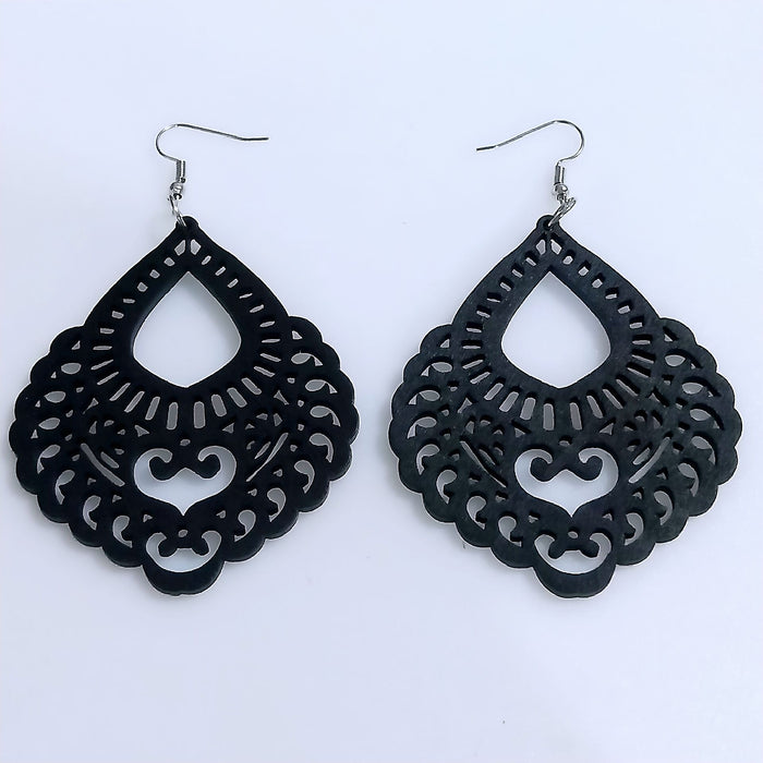 Wholesale Vintage Wooden Geometric Earrings Women JDC-ES-AnX012