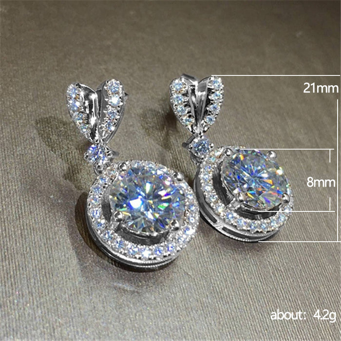 Jewelry WholesaleWholesale zircon heart-shaped hanging earrings JDC-ES-Caos007 Earrings 曹适 %variant_option1% %variant_option2% %variant_option3%  Factory Price JoyasDeChina Joyas De China