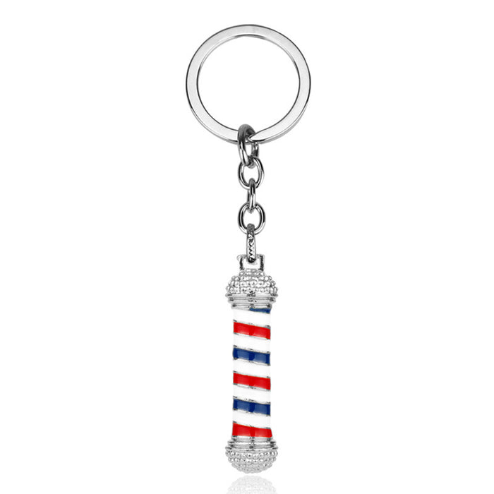 Jewelry WholesaleWholesale drip oil barber shop logo necklace keychain JDC-KC-AWen004 Keychains 艾文 %variant_option1% %variant_option2% %variant_option3%  Factory Price JoyasDeChina Joyas De China