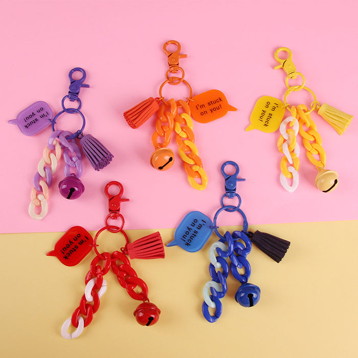 Jewelry WholesaleWholesale Creative Acrylic U-Chain Keychain JDC-KC-QiaM006 Keychains 恰美 %variant_option1% %variant_option2% %variant_option3%  Factory Price JoyasDeChina Joyas De China