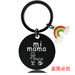 Jewelry WholesaleWholesale Stainless Steel Round Plate Mother's Day Rainbow Metal Keychain JDC-KC-GangGu011 Keychains 钢古 %variant_option1% %variant_option2% %variant_option3%  Factory Price JoyasDeChina Joyas De China