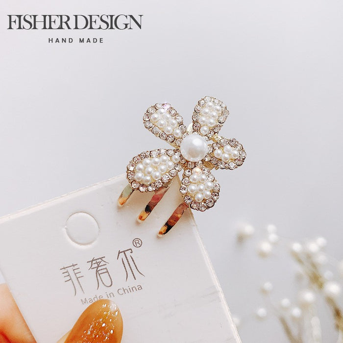 Wholesale Hair Clips Butterfly Opal Rhinestone Alloy JDC-HC-FSE001