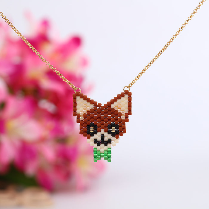 Wholesale Necklaces Titanium Steel Miyuki Cartoon Cute MOQ≥2 JDC-NE-GSACC001