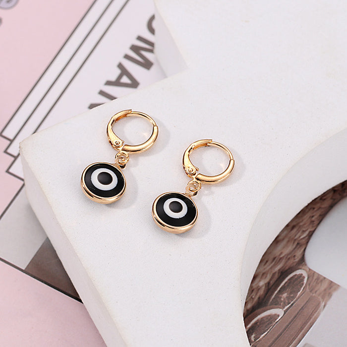 Jewelry WholesaleWholesale Demon Eye Glass Earrings MOQ≥2 JDC-ES-WZX001 Earrings 万之欣 %variant_option1% %variant_option2% %variant_option3%  Factory Price JoyasDeChina Joyas De China