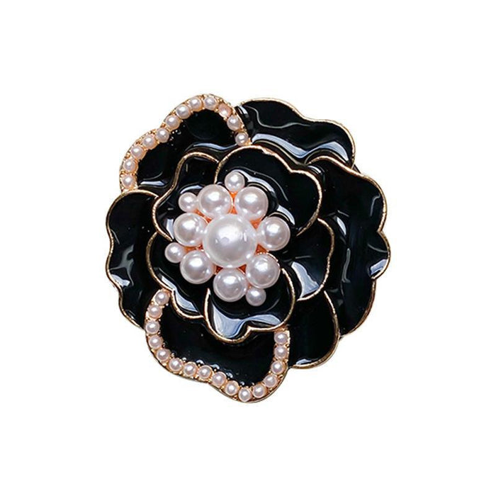 Wholesale Metal Pearl Flower Cell Phone Airbag Holder JDC-PS-BaiY045