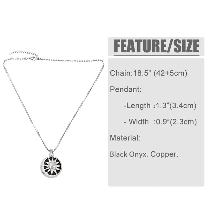 Wholesale Sun Moon Crystal Necklace For Women JDC-NE-PREMAS022