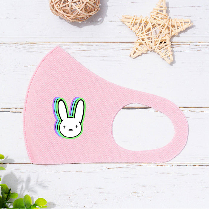 Wholesale Mask Rabbit Printing Cartoon Breathable Color Ice Silk (M) JDC-FM-WDM001