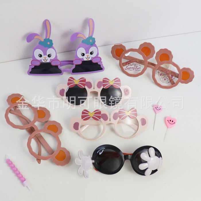 Jewelry WholesaleWholesale cartoon children's birthday toys bear glasses JDC-SG-MingK002 Sun Glasses 明可 %variant_option1% %variant_option2% %variant_option3%  Factory Price JoyasDeChina Joyas De China