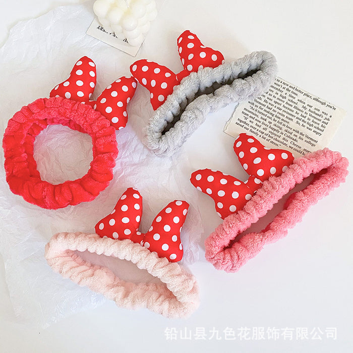 Wholesale Cartoon Cute Polka Dot Oversized Butterfly End Hairband JDC-HD-JSH002