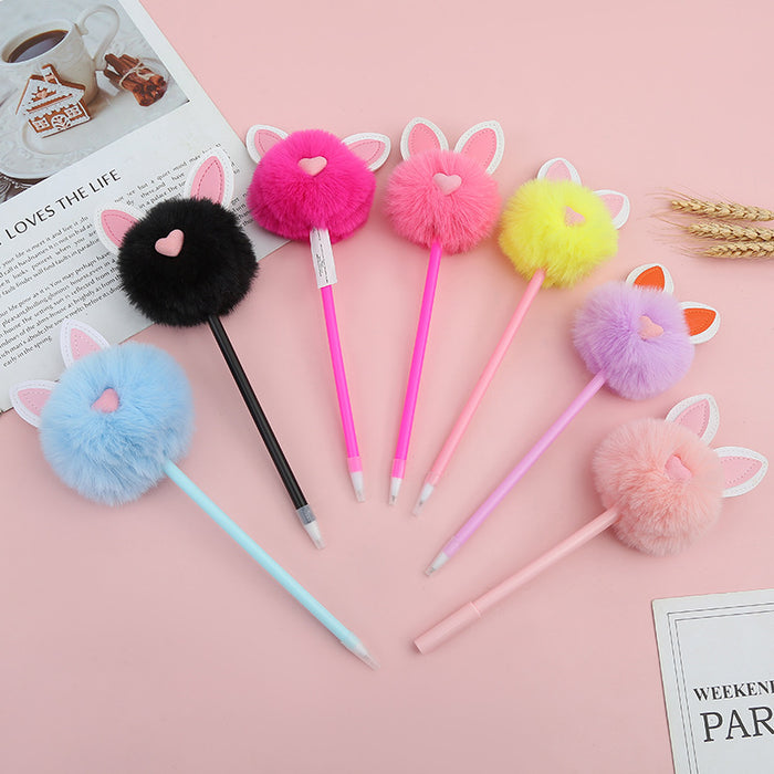 Wholesale Plastic Hair Ball Ballpoint Pen JDC-BP-JT004