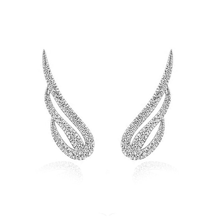 Jewelry WholesaleWholesale temperament versatile angel wings women's earrings MOQ≥3 JDS-ES-Caos001 Earrings 曹适 %variant_option1% %variant_option2% %variant_option3%  Factory Price JoyasDeChina Joyas De China