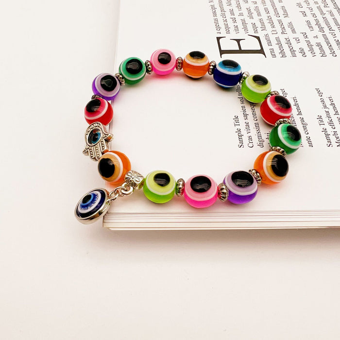 Wholesale Blue Eyes Devil's Eye Bracelet Loose Beads MOQ≥2 JDC-BT- QingH006