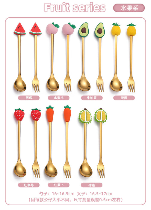 Wholesale Spoon Stainless Steel Cute Cat Panda Cartoon Char Siew MOQ≥2 JDC-SN-BiS003