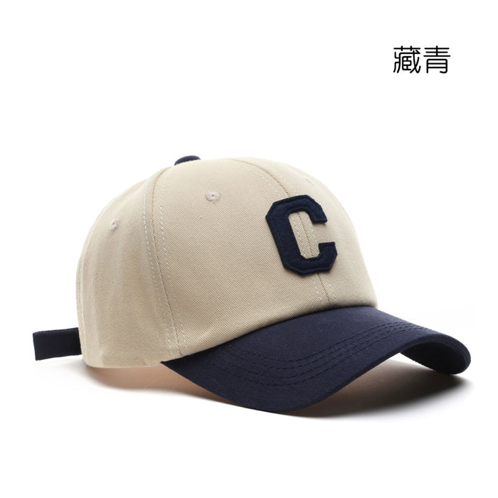 Wholesale Japanese retro simple letter patch stitching baseball cap JDC-FH-TLa004