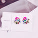 Jewelry WholesaleWholesale S925 color glazed flower alloy earrings JDC-ES-XuanY003 Earrings 宣妍 %variant_option1% %variant_option2% %variant_option3%  Factory Price JoyasDeChina Joyas De China