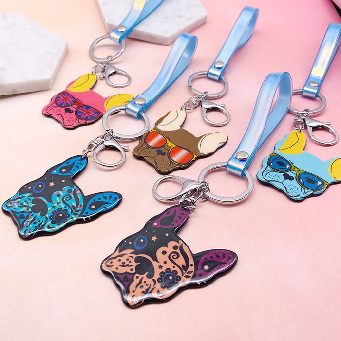 Wholesale Acrylic Dog Keychain MOQ≥3 JDC-KC-LYan003