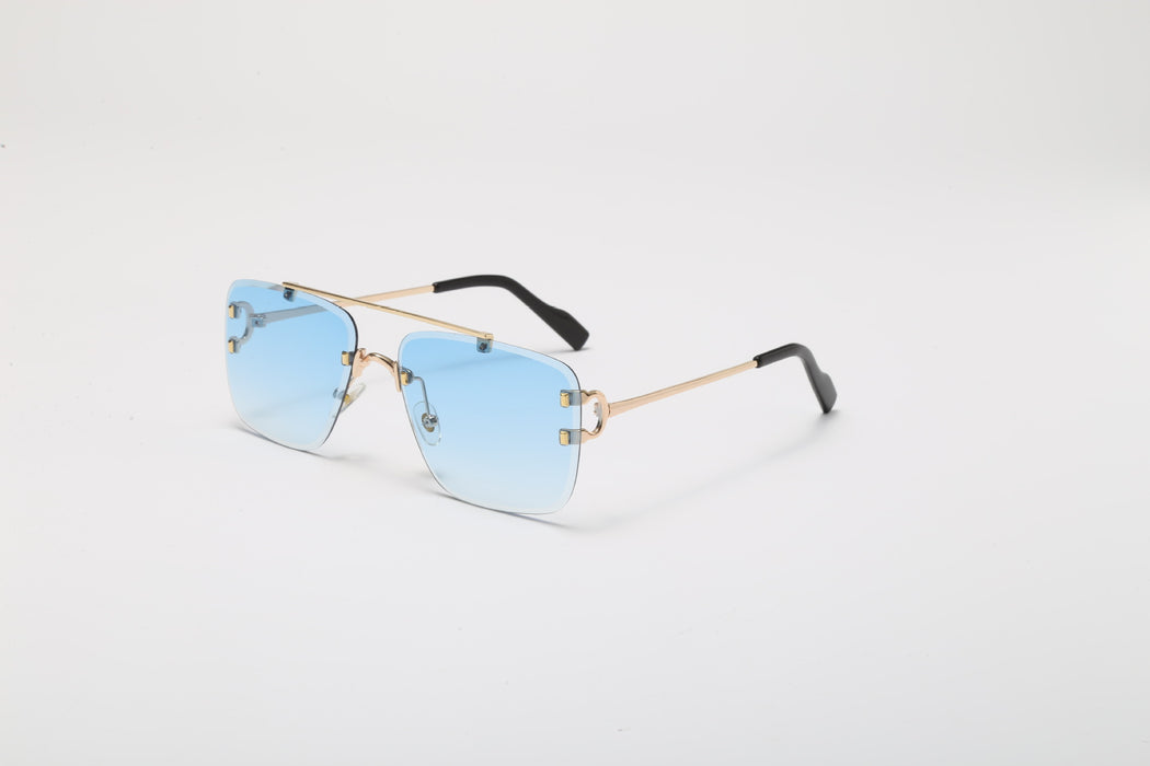 Wholesale Frameless Pilot Driving Sunglasses Xiaomi Nail Gradient MOQ≥2 JDC-SG-BoL006