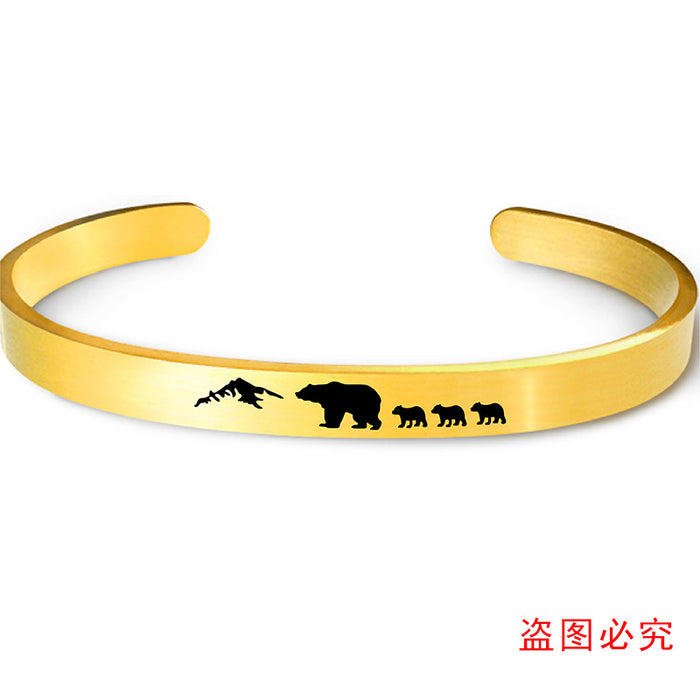 Jewelry WholesaleWholesale gold stainless steel bear father's Day gift Bracelet JDC-BT-ganggu010 Bracelet 钢古 %variant_option1% %variant_option2% %variant_option3%  Factory Price JoyasDeChina Joyas De China