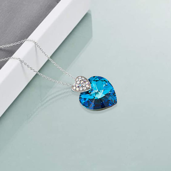 Jewelry WholesaleWholesale Heart Necklace Women Fashion Blu-ray Crystal Love JDC-NE-XunO053 Necklaces 循欧 %variant_option1% %variant_option2% %variant_option3%  Factory Price JoyasDeChina Joyas De China