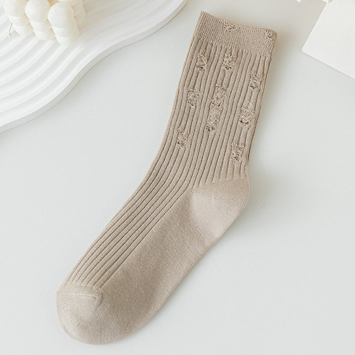 Wholesale Sock Cotton Sweat Absorbing Socks Hole Socks MOQ≥2 JDC-SK-CYu023