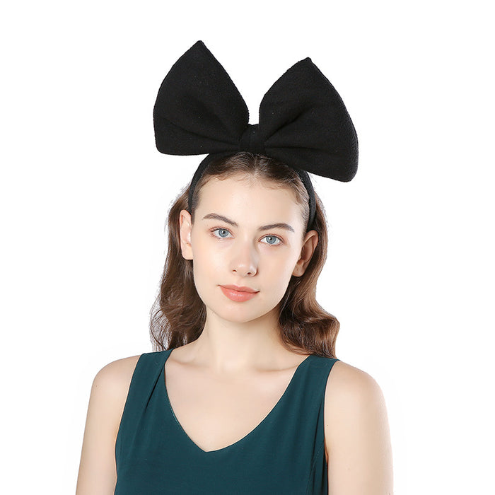 Wholesale Headband Plush Big Bow Cute Exaggerated MOQ≥3 JDC-HD-ZhenY001