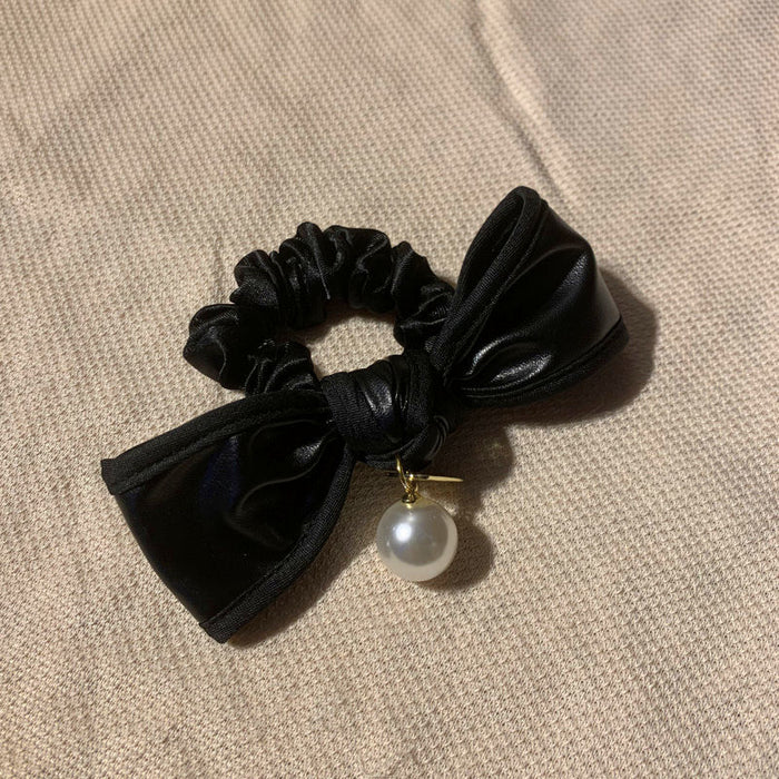 Jewelry WholesaleWholesale Faux Leather Bow Knot Hair Scrunchies JDC-HS-SJ002 Hair Scrunchies 尚捷 %variant_option1% %variant_option2% %variant_option3%  Factory Price JoyasDeChina Joyas De China